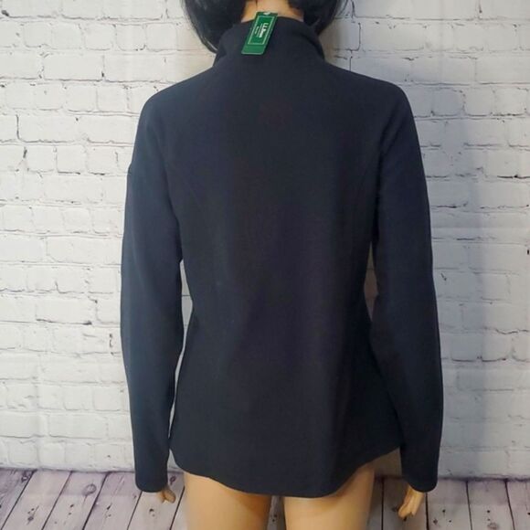 L.L.Bean Ultrasoft Womens Lightweight Fitness Fleece Quarter Zip Ink Black NWT - Picture 7 of 10